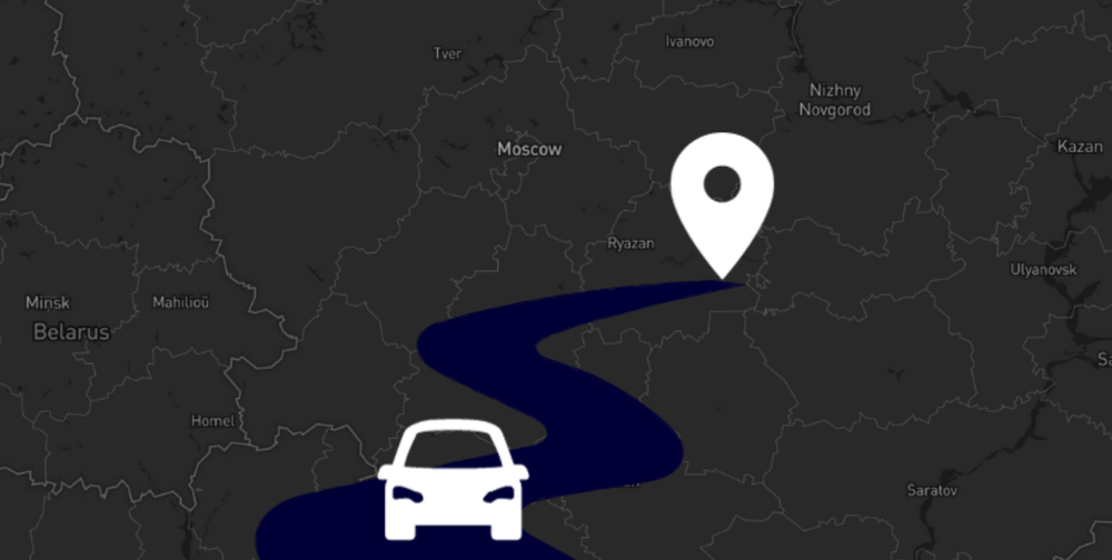 Road trip illustration through Norway
